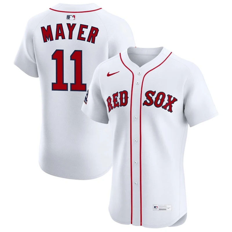 Marcelo Mayer Men's Nike White Boston Red Sox Home Elite Sponsor Patch Custom Jersey
