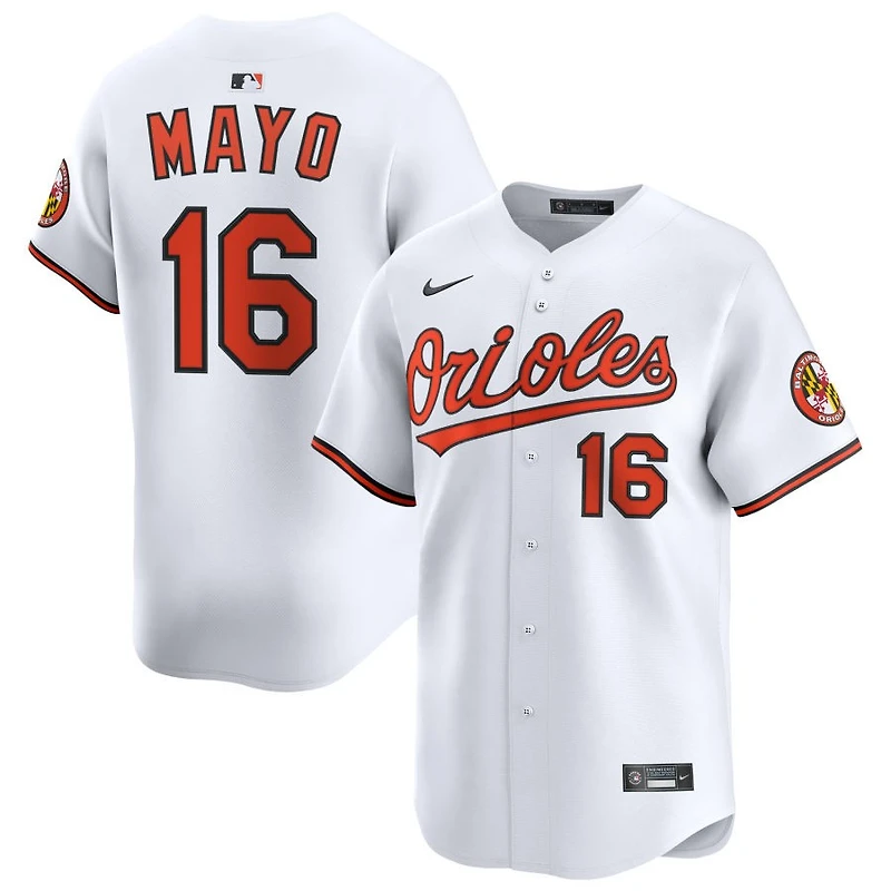 Coby Mayo Men's Nike White Baltimore Orioles Home Limited Custom Jersey