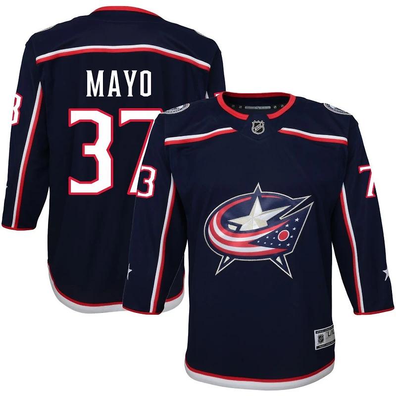 Dysin Mayo Youth Navy Columbus Blue Jackets Home Premier Custom Jersey