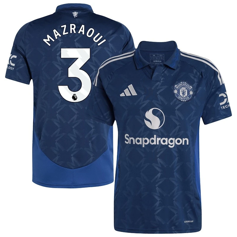 Noussair Mazraoui Men's adidas Navy Manchester United 2024/25 Away Replica Custom Jersey
