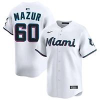 Adam Mazur Youth Nike  White Miami Marlins Home Custom Limited Jersey