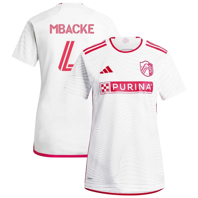 Mamadou Mbacke Fall Mbacke Women's adidas White St. Louis City SC 2024 The Confluence Kit Replica Custom Jersey