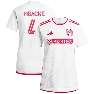 Mamadou Mbacke Fall Mbacke Women's adidas White St. Louis City SC 2024 The Confluence Kit Replica Custom Jersey