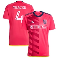 Mamadou Mbacke Fall Mbacke Men's adidas Red St. Louis City SC 2023 CITY Kit Replica Custom Jersey