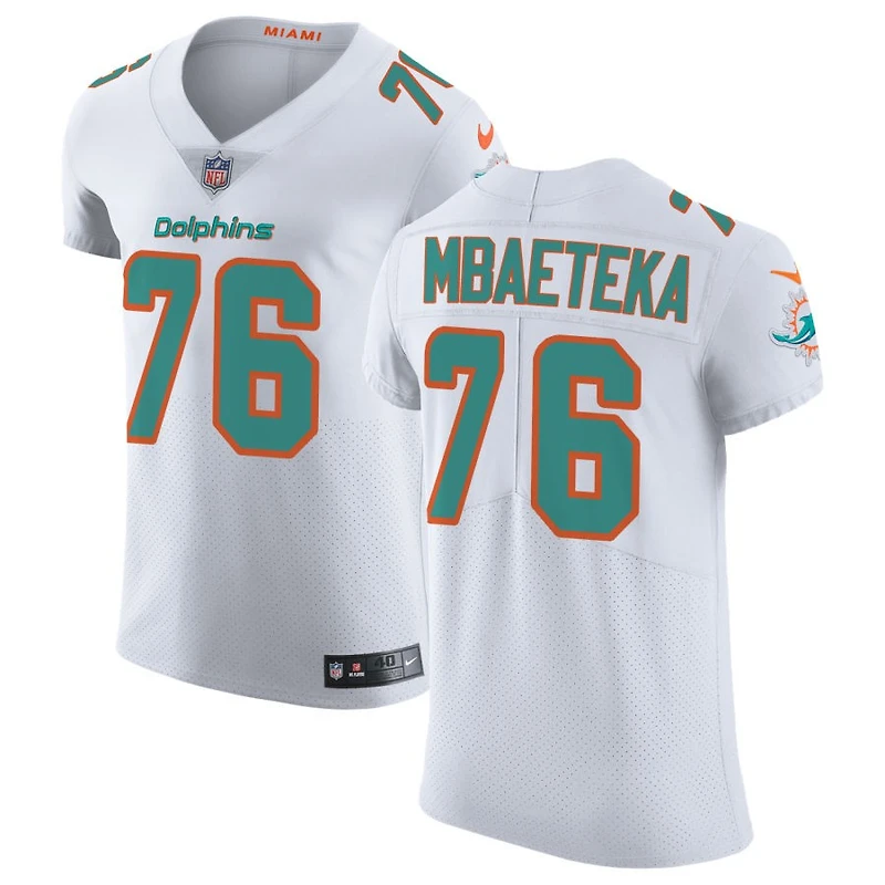 Roy Mbaeteka Men's Nike White Miami Dolphins Vapor Untouchable Elite Custom Jersey