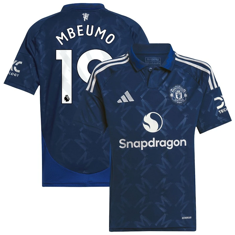 Bryan Mbeumo Youth adidas Navy Manchester United 2024/25 Replica Custom Jersey