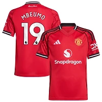Bryan Mbeumo Youth adidas  Red Manchester United Home 2025/26 Custom Replica Jersey
