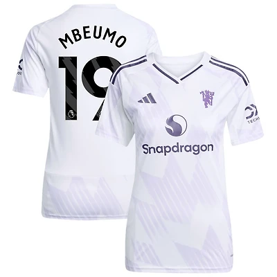 Bryan Mbeumo Women's adidas White Manchester United 2025/26 Away Replica Custom Jersey