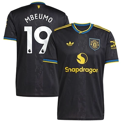 Bryan Mbeumo Men's adidas  Black Manchester United 2025/26 Third Replica Custom Jersey