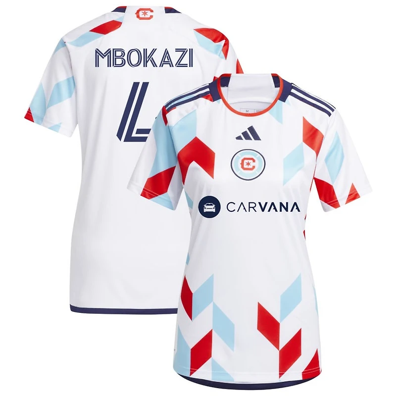 Mbekezeli Mbokazi Women's adidas White Chicago Fire 2024 A Kit For All Replica Custom Jersey