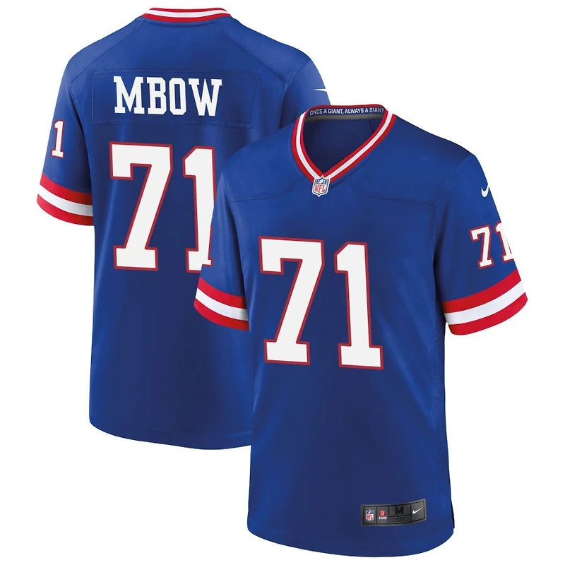 Marcus Mbow Men's Nike Royal New York Giants Classic Custom Game Jersey