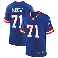 Marcus Mbow Men's Nike Royal New York Giants Classic Custom Game Jersey