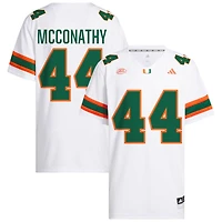 Cole McConathy Men's adidas  White Miami Hurricanes NIL Pick-A-Player White Premier Football Jersey