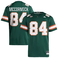 Cam McCormick Men's adidas  Green Miami Hurricanes NIL Pick-A-Player Alternate Premier Football Jersey