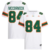 Cam McCormick Men's adidas  White Miami Hurricanes NIL Pick-A-Player White Premier Football Jersey
