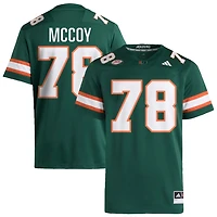 Matthew McCoy Men's adidas  Green Miami Hurricanes NIL Pick-A-Player Alternate Premier Football Jersey