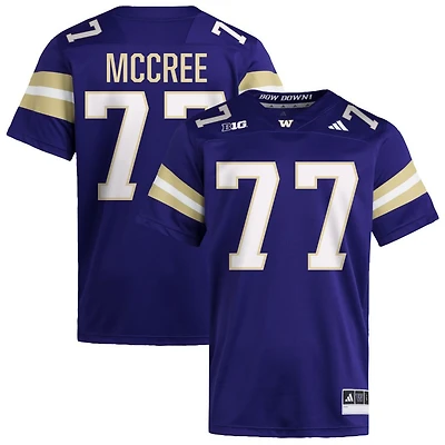 Maximus McCree Men's adidas  Purple Washington Huskies NIL Pick-A-Player Home Premier Football Jersey
