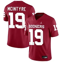 Kade McIntyre Men's Jordan Brand Crimson Oklahoma Sooners NIL Pick-A-Player Football Replica Jersey
