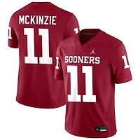 Kobie McKinzie Men's Jordan Brand Crimson Oklahoma Sooners NIL Pick-A-Player Football Replica Jersey
