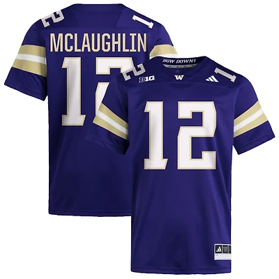 Alex McLaughlin Men's adidas  Purple Washington Huskies NIL Pick-A-Player Home Premier Football Jersey
