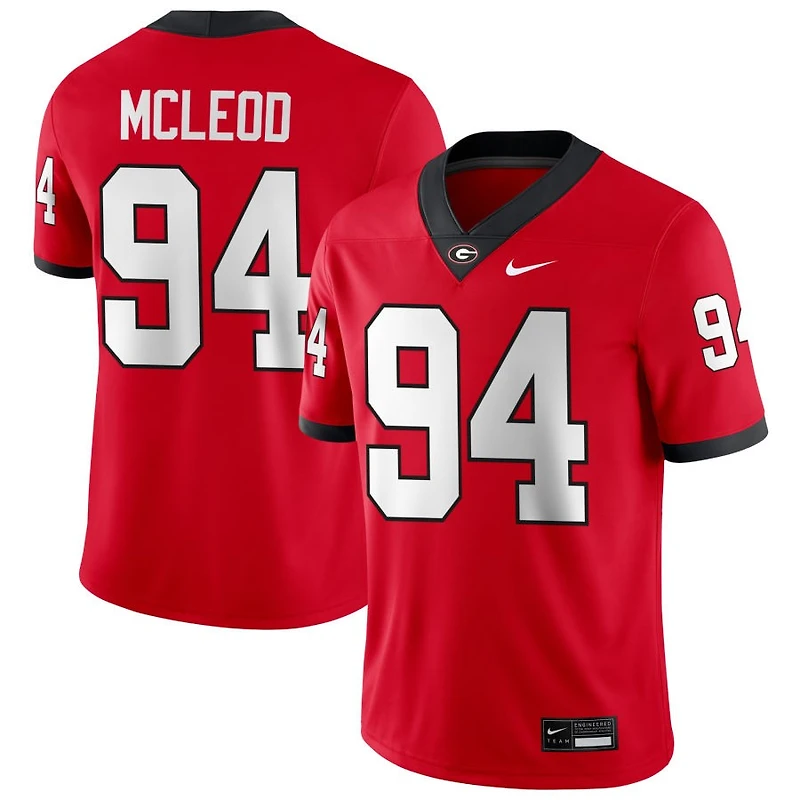 Xzavier McLeod Men's Nike Red Georgia Bulldogs NIL Pick-A-Player Game Jersey