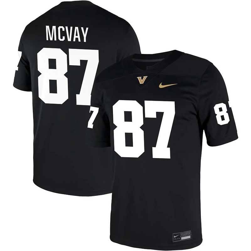 Joseph McVay Men's Nike Black Vanderbilt Commodores NIL Pick-A-Player Game Jersey