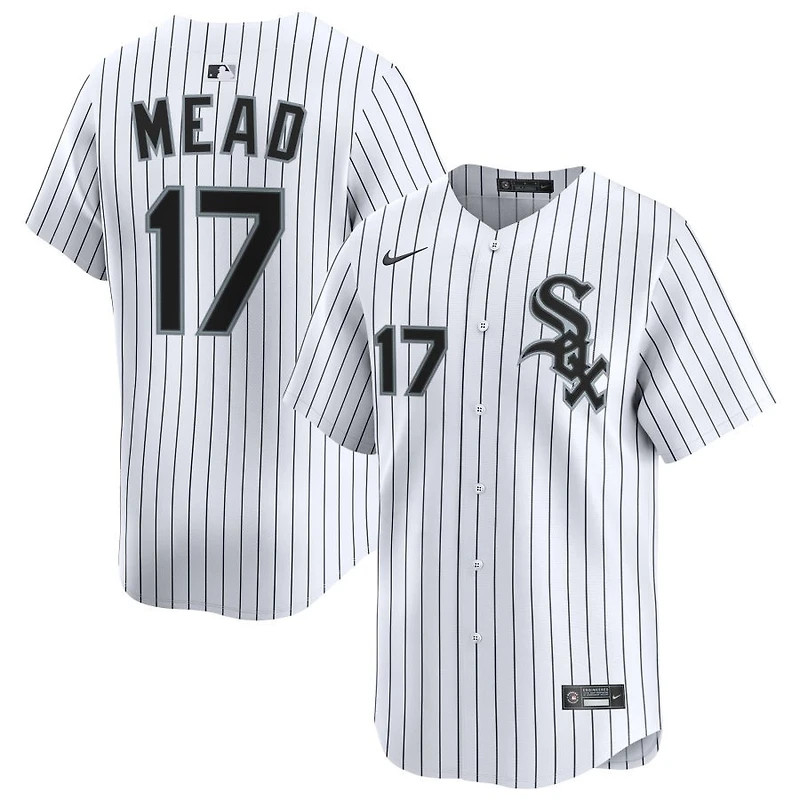 Curtis Mead Men's Nike White Chicago White Sox Home Limited Custom Jersey