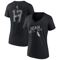 Women's Black Chicago White Sox Hustle Personalized Name & Number V-Neck T-Shirt