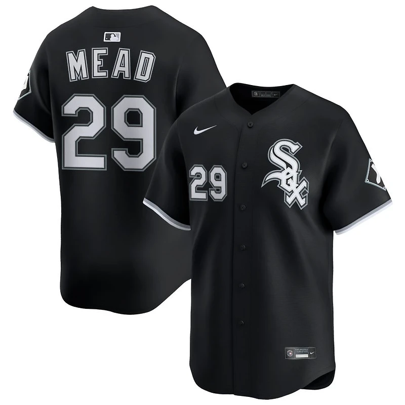 Curtis Mead Men's Nike Black Chicago White Sox Alternate Limited Custom Jersey