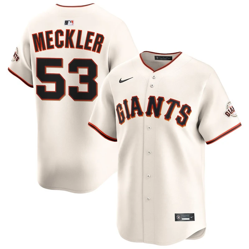Wade Meckler Men's Nike Cream San Francisco Giants Home Limited Custom Jersey