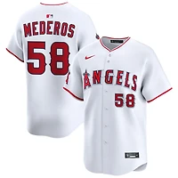 Victor Mederos Men's Nike White Los Angeles Angels Home Limited Custom Jersey