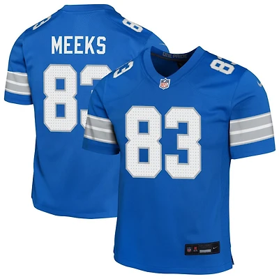 Jackson Meeks Youth Nike Blue Detroit Lions Custom Game Jersey