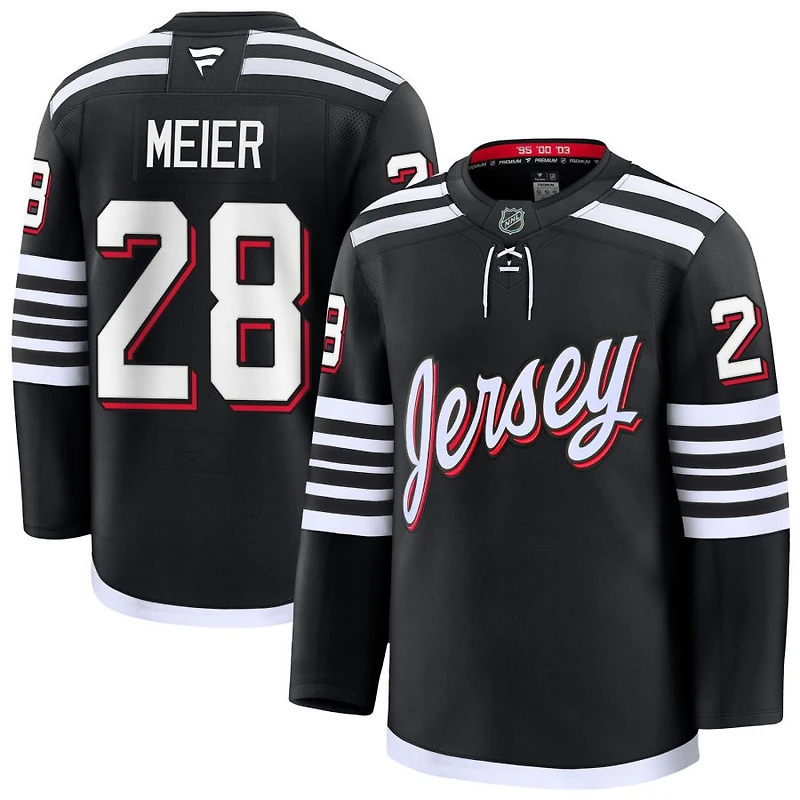 Timo Meier Men's Fanatics Black New Jersey Devils Alternate Premium Custom Jersey