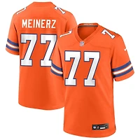 Quinn Meinerz Men's Nike Orange Denver Broncos Mile High Collection 1977 Throwback Custom Game Jersey