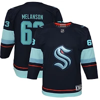 Jacob Melanson Youth Navy Seattle Kraken Home Premier Custom Jersey