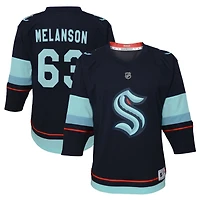 Jacob Melanson Youth Navy Seattle Kraken Home Replica Custom Jersey