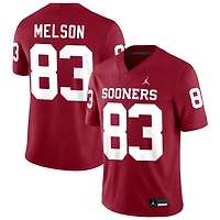 Major Melson Men's Jordan Brand Crimson Oklahoma Sooners NIL Pick-A-Player Football Replica Jersey
