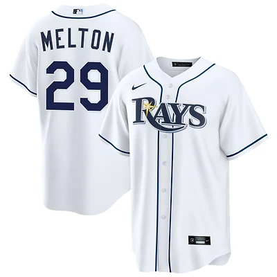 Jacob Melton Men's Nike  White Tampa Bay Rays Home Custom Replica Jersey