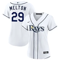Jacob Melton Women's Nike  White Tampa Bay Rays Home Custom Replica 2.0 Jersey