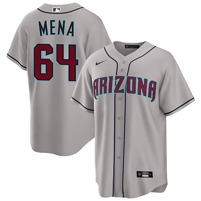 Cristian Mena Men's Nike Gray Arizona Diamondbacks Road Custom Replica Jersey