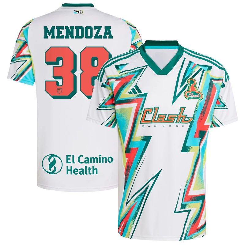 Edwyn Mendoza Men's adidas White San Jose Earthquakes 2025 Third Replica Custom Jersey