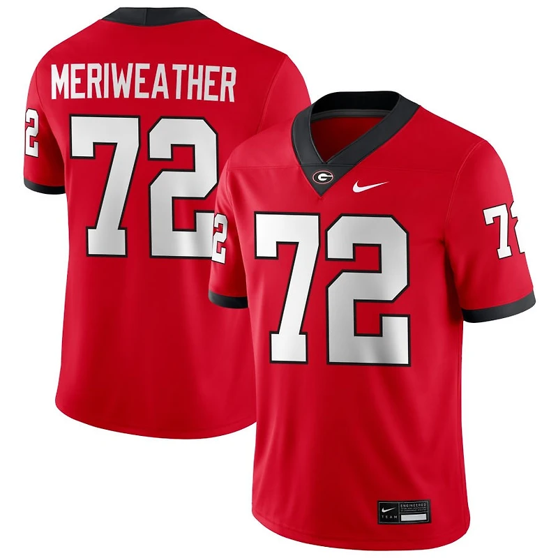 Jamal Meriweather Men's Nike Red Georgia Bulldogs NIL Pick-A-Player Game Jersey