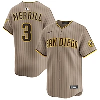 Jackson Merrill Men's Nike Sand San Diego Padres Alternate Limited Custom Jersey