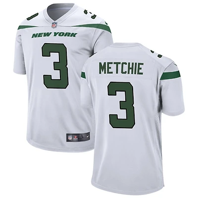 John Metchie Men's Nike White New York Jets Custom Game Jersey