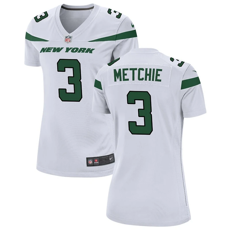 John Metchie Women's Nike White New York Jets Custom Game Jersey