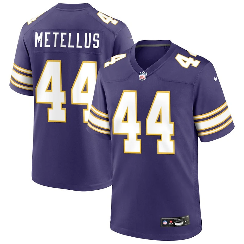 Joshua Metellus Men's Nike Purple Minnesota Vikings Classic Custom Game Jersey