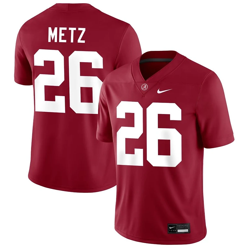 Luke Metz Men's Nike Crimson Alabama Crimson Tide NIL Pick-A-Player Football Replica Jersey