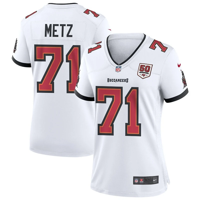 Lorenz Metz Women's Nike White Tampa Bay Buccaneers 50th Season Custom Game Jersey