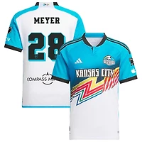 Wyatt Meyer Men's adidas  White Sporting Kansas City 2024 Archive Custom Authentic Jersey