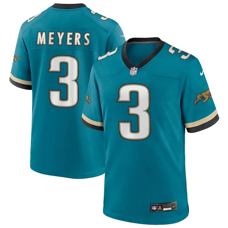 Jakobi Meyers Men's Nike Teal Jacksonville Jaguars Prowler Throwback Custom Game Jersey